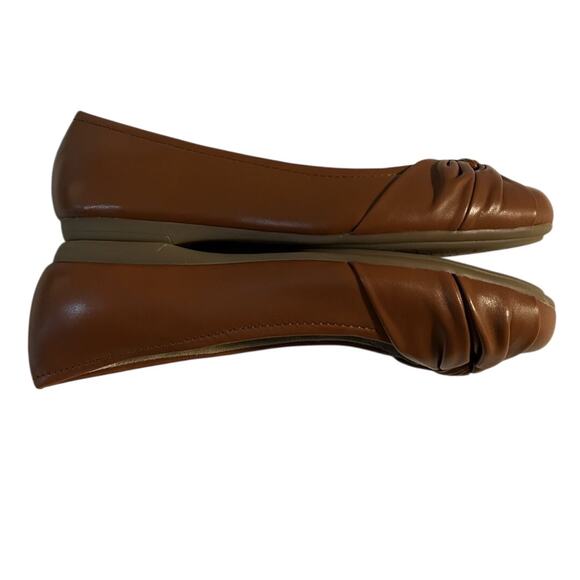 NIB earth Jacci Leather Comfort Ballet Round Toe Slip on Flat Dark Tan -Size 6.5 - Picture 6 of 10